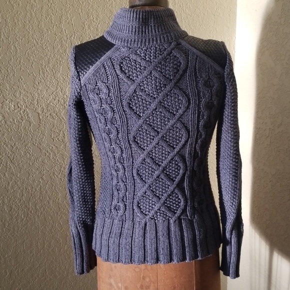 SOLD NIC+ZOE LEATHER AND KNIT MOTO JACKET XS $398 - Picture 5 of 8